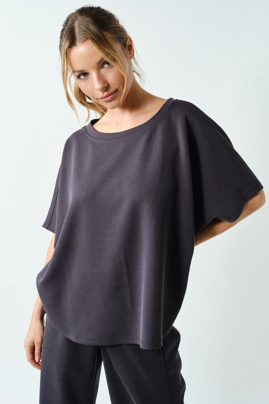 Luxe Sand Wash Ribbed Top (Reg.) - 5 Colors