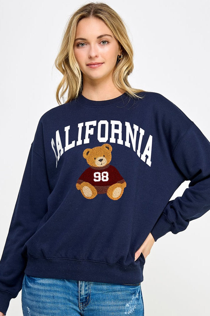 Deep Navy California Bear Graphic Sweatshirt (Reg.)