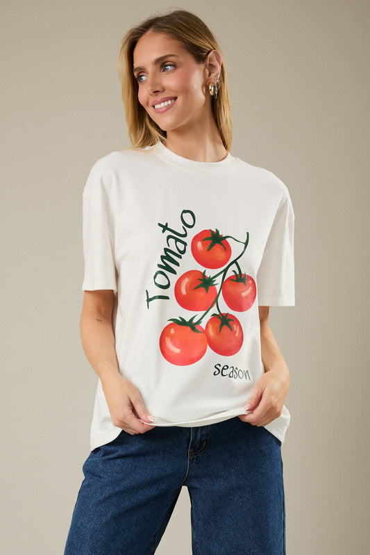 Cream Tomatoes Graphic Tee (Reg.)