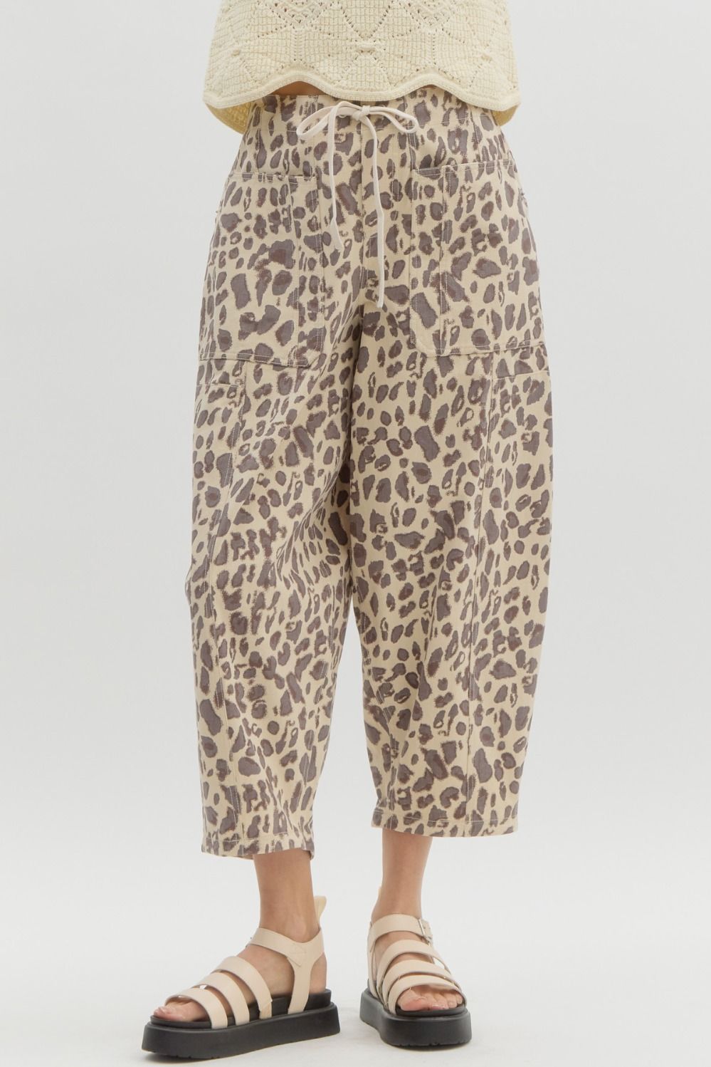 Leopard Wild Side Barrel Pants (Reg.)