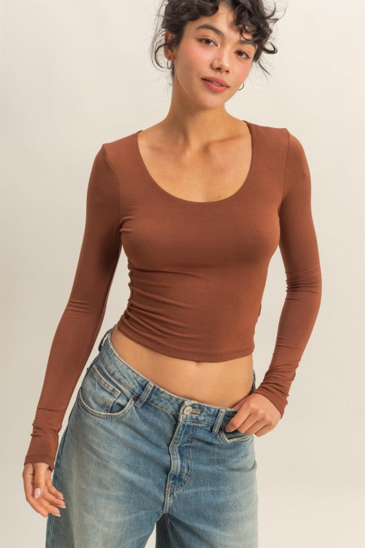 Long Sleeved Fitted Top (Reg.)- 6 Colors