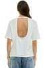 Embellished Open Back Tee Shirt (Reg.)-2 Colors