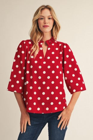 Red Polka Dot Passion Blouse (Reg.)