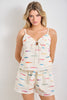 Fish Print Front Tie Cami Top (Reg & Plus) - 2 Colors