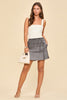 Dear Scarlett Charcoal Illusion Mini Skort (Reg. and Plus)