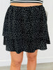 Black/White Polka Dot Layered Mini Skort (Reg.)