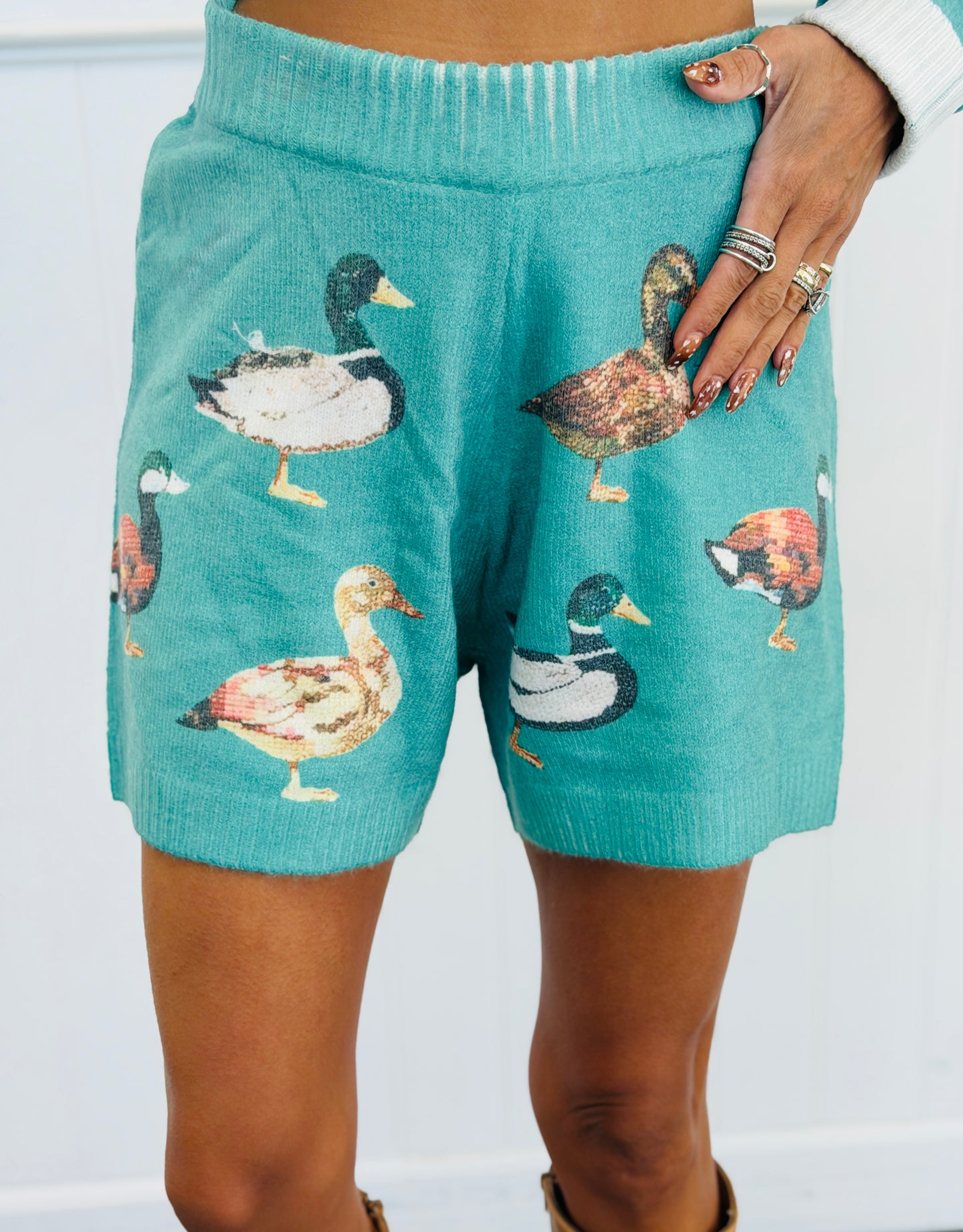 Sea Green Charming Duckling Sweater & Shorts Set (Reg.)