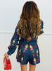 Queen Of Sparkles Denim Nutcracker & Bow Wrap Tie Romper (Reg. & Plus)