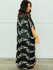 POL Black Longline 3-D Embroidered Cardigan (Reg.)