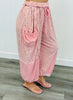 POL Pink Multi Oversized Floral Knit Pants (Reg.)