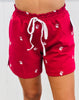 Wine Ribbon Cherries Hoodie Jacket & Shorts Set (Reg & Plus)