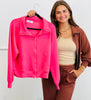 Taffy Pink Scuba Modal Zip Up Jacket (Reg.)