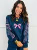 Navy Nutcracker & Bows Sweatshirt (Reg. and Plus)