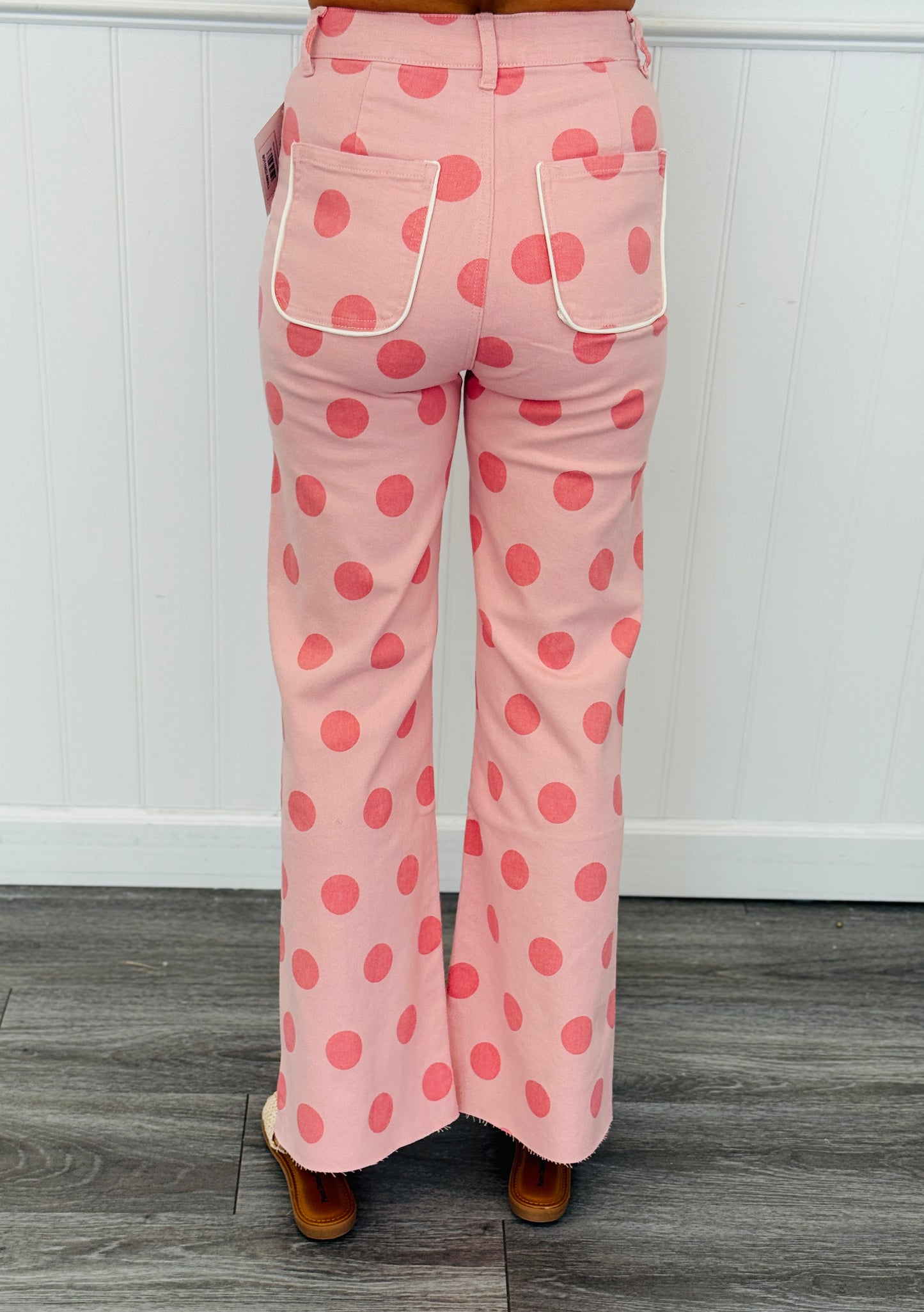 Blush Denim Big Polka Dot Pants (Reg.)