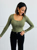 Scoop Neck Henley Top (Reg & Plus)-4 Colors