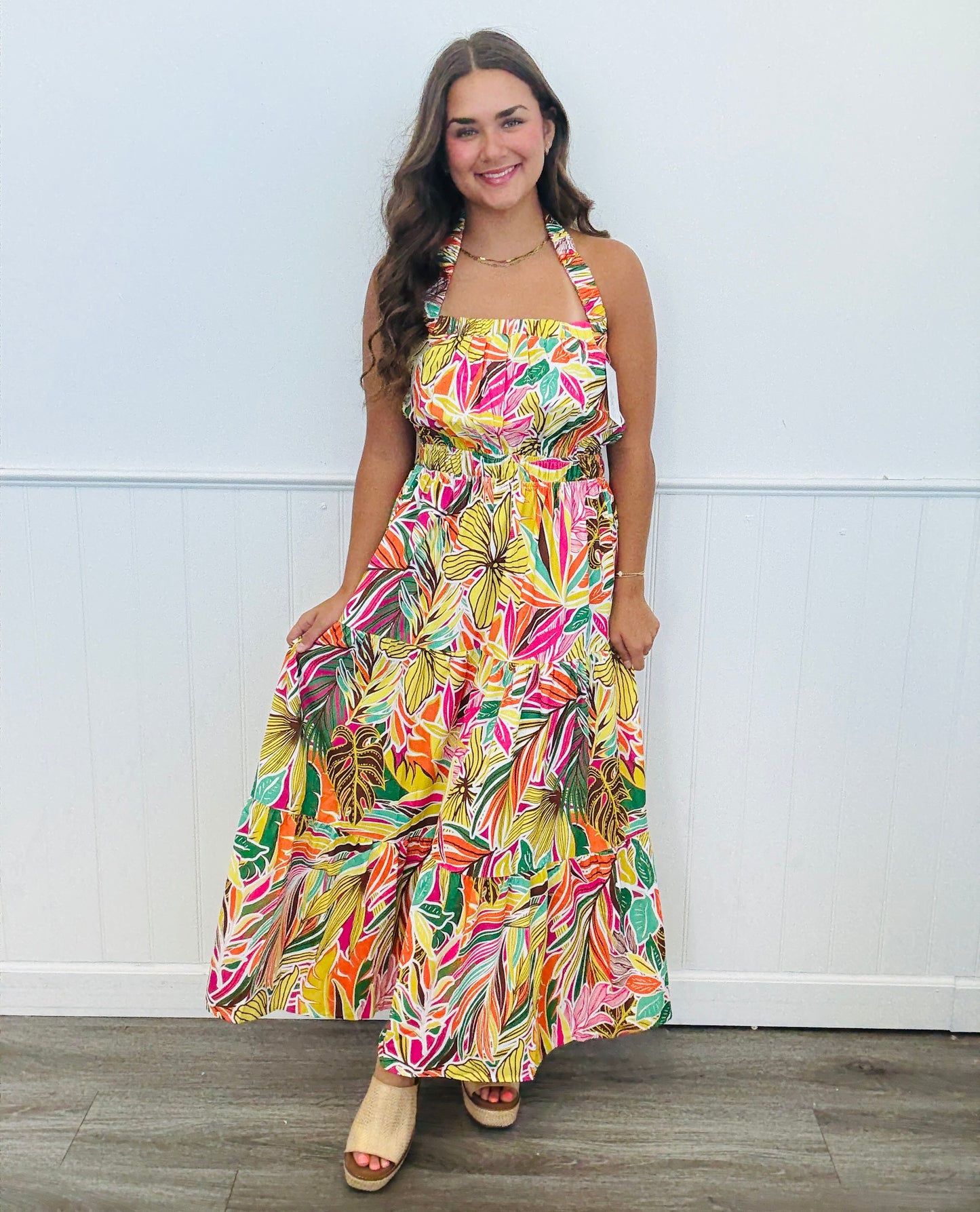 Tropical  Commotion Maxi Sundress (Reg & Plus)