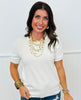 Soft Short Sleeve Sweater Top (Reg. and Plus) - 4 Colors