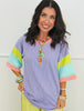 Color Block Sleeve Tunic Top (Reg & Plus)-2 Colors