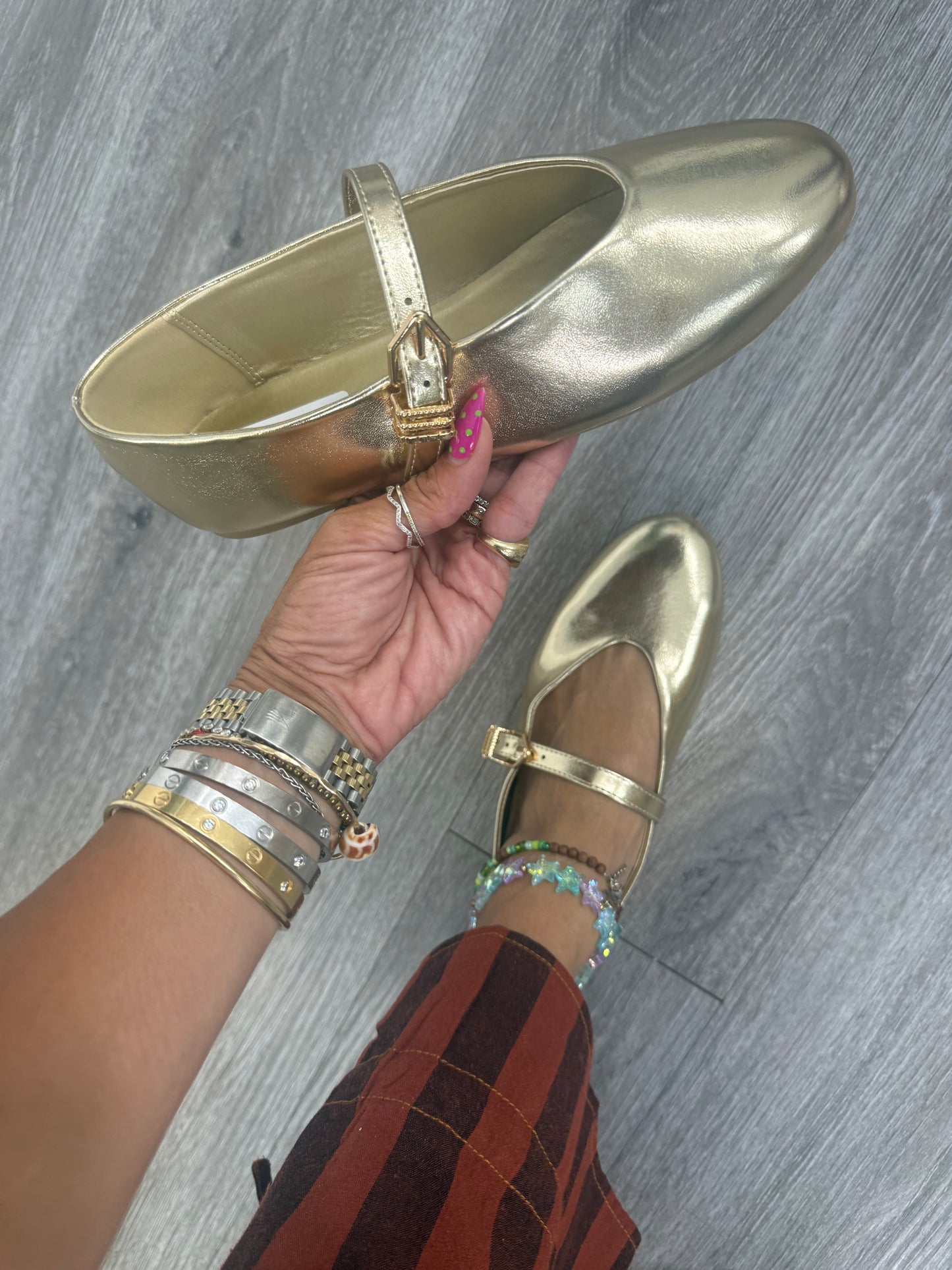 Gold Metallic Magic Flats