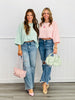 Crew Neck Boxy Sweater Top (Reg.)-2 Colors
