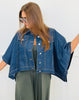 Dark Wash Denim Poncho Jacket (Reg.)