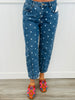 Medium Denim Polka Dot Ankle Pants (Reg.)