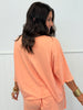 Orange Slub Cotton Jersey Shorts & Tee Set (Reg.)