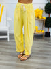 Yellow Garment Washed Top & Pant Set (Reg & Plus )
