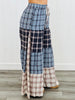 Mixed Plaid Patchwork Palazzo Pants (Reg & Plus)