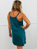 Teal THE RAY Techno Cupro Strappy Mini Skort Dress (Reg.)