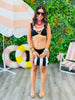 Black Swirl Detail Bikini 2 Piece Swimsuit (Reg.)