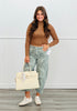 Brown Pearl Detailed Mesh Top (Reg. and Plus)