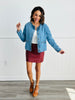 Denim Blue Quilted Jacket (Reg.)