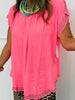 Semi Sheer Rhinestone Top (Reg. and Plus)-4 Colors