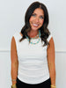 Boat Neck Sleeveless Polka Dot Top (Reg.)-2 Colors