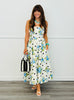 Off White Polka Dot & Floral Midi Dress (Reg.)