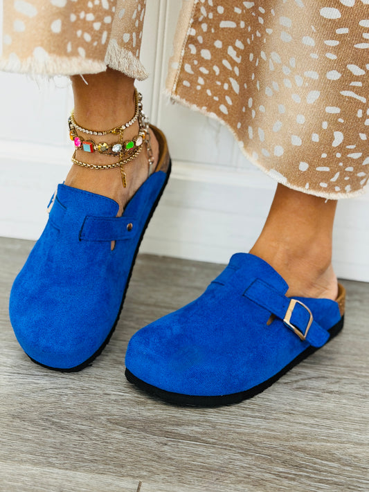 Deep Blue Ronan Buckle Mule
