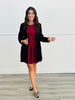 Burgundy Drop Waist Dress (Reg)