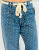 Polka Dot Denim Barrel Pants (Reg.)