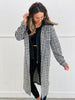 Twofer Plaid Hoodie Longline Jacket (Reg.)