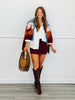 Blue Multi Western Motive Sweater Cardigan (Reg.)