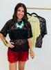 Lace Short Sleeve Top (Reg.) - 3 Colors