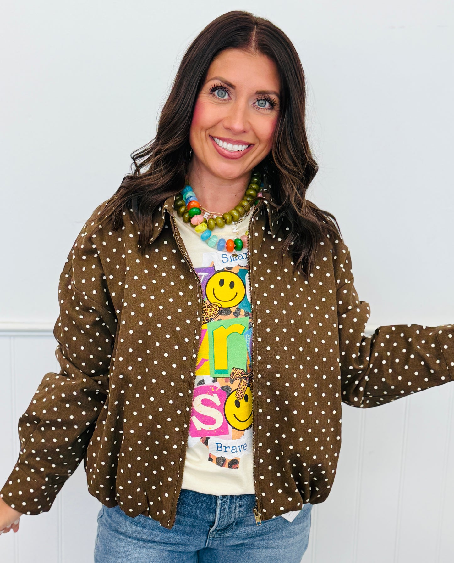 Brown Polka Dot Jacket (Reg.)