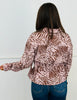 Camel/Pink Zebra Print Blouse (Reg.)