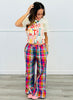 Multi Color Plaid Ruffle Hem Pants (Reg.)