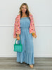 Denim Blue Smocked Wide Leg Jumpsuit (Reg. and Plus)