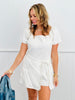White Twill Too Cute Skort Romper (Reg)