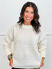 Center Seam Long Sleeved Sweater Top (Reg.)- 2 Colors