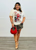 Washed Leopard Denim Mini Skirt (Reg & Plus)