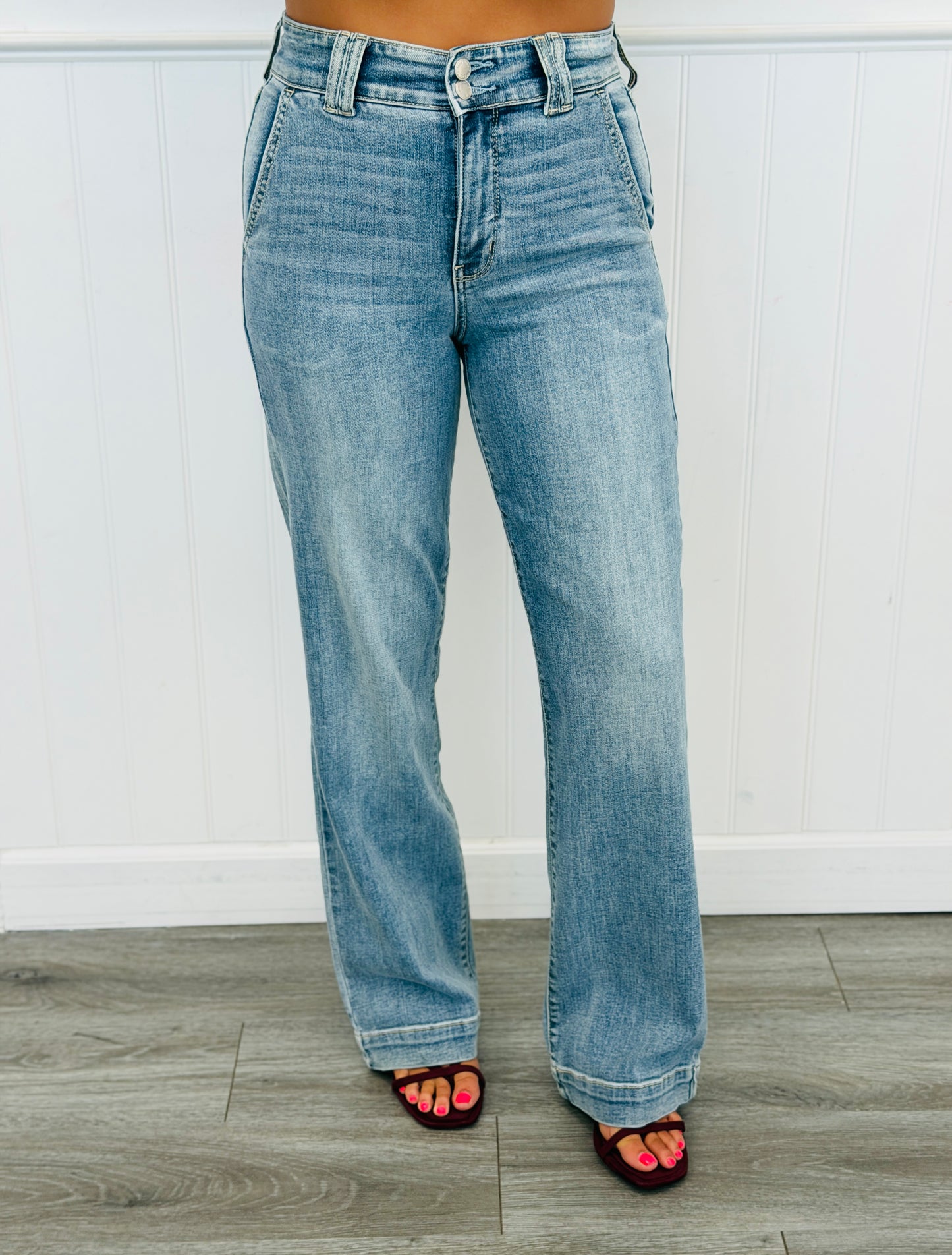 Judy Blue Golden Hour Wide-Leg Trouser Jeans (Reg. and Plus)